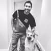 Vincent Miata with his dog, Loki, the namesake for his company.