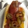 The Heart Stopper at Jersey Johnny's is so loaded with bacon, jalapeno peppers and other toppings you can barely see the Thumann's weiner underneath.