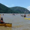 Hundreds of people have been paddling down the Hudson River to honor a 400-year-old treaty between the Native Americans and settlers. The group stopped in Peekskill Monday and Croton Point Park Tuesday. 