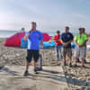 Bil Lavin, the president of Sandy Ground Where Angels Play, brought fire fighters, contractors and builders from New Jersey to join locals in building a playground at Fairfield's Penfield Beach.