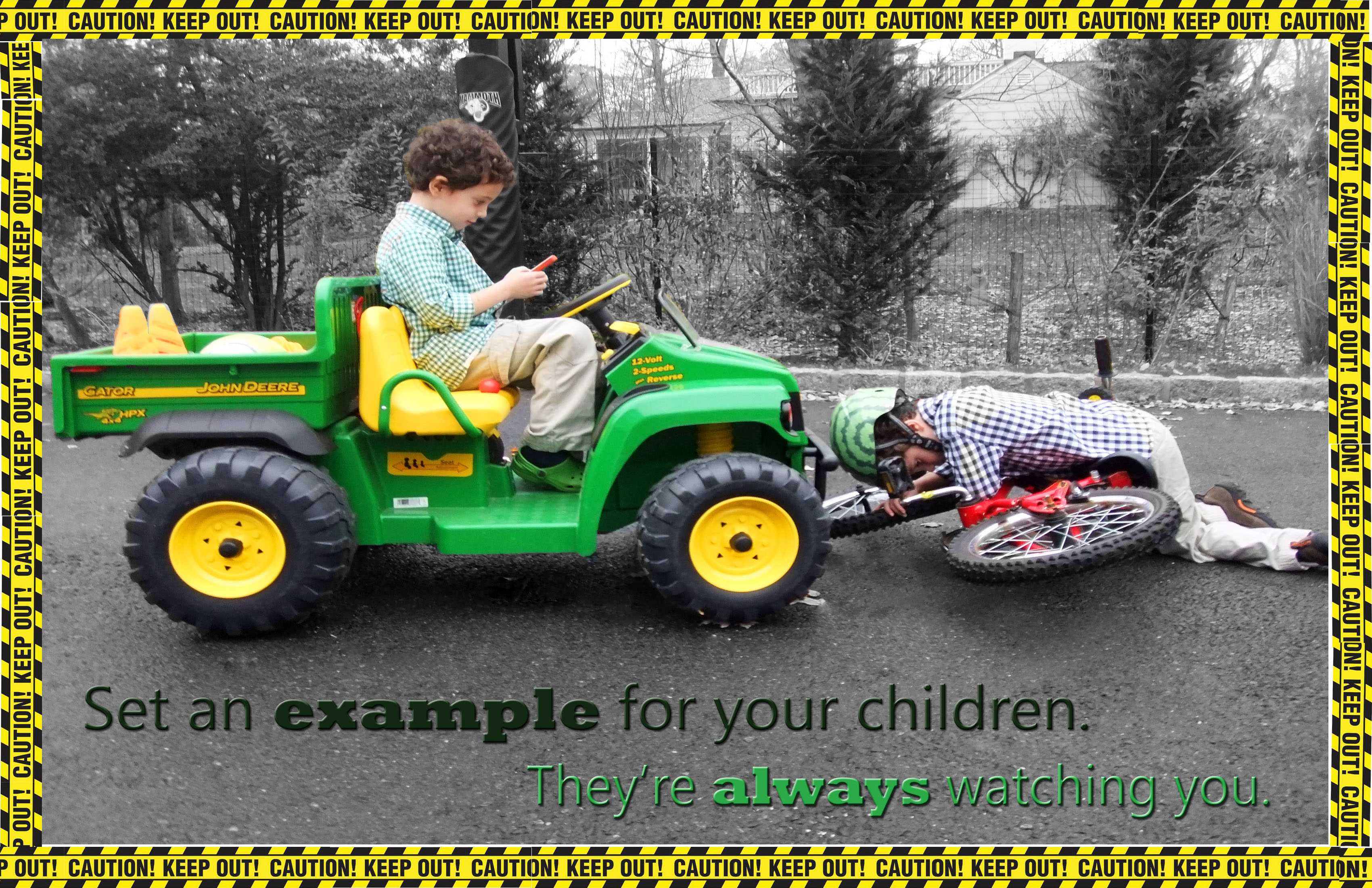 Ellen Scully's poster in the Rye YMCA's "Heads Up!" distracted driving poster contest.