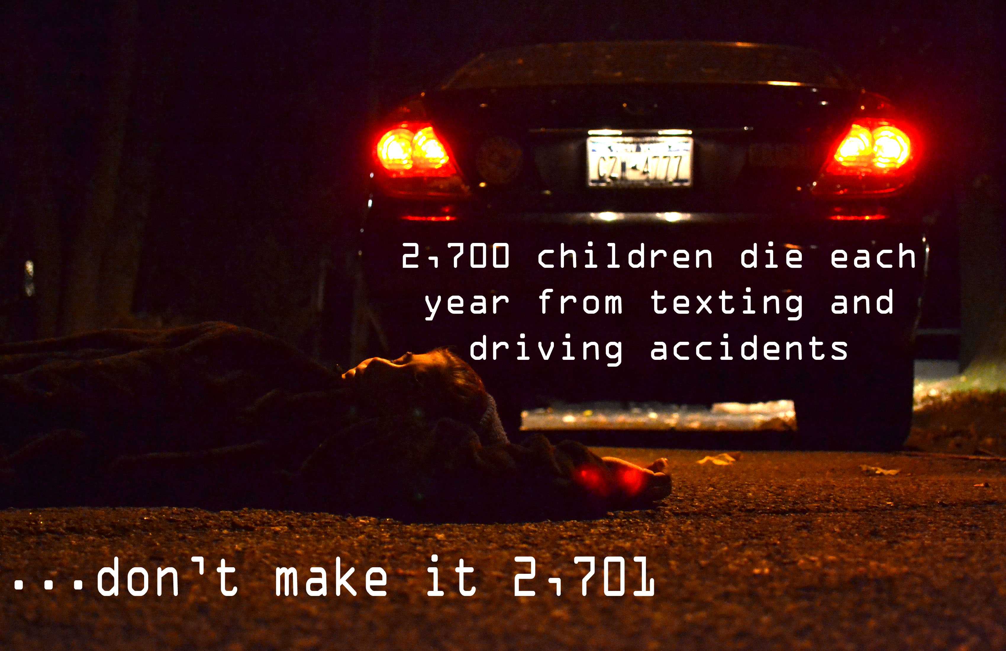 Katrina Roth's posters in the Rye YMCA's "Heads Up!" distracted driving poster contest.