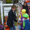 Ad-hoc Trick-or-Treating during the Bedford Village Halloween Parade.