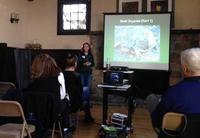 Erin Baker speaks on treatment of shell injuries.