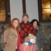 Katonah's Rob Siegel, center, was among the raffle winners for the local holiday celebration.