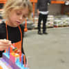 Children enjoyed building and painting  wood menorahs at The Home Depot in New Rochelle.