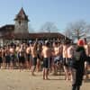 Rye's Oakland Beach saw a record number of participants New Year's Day.