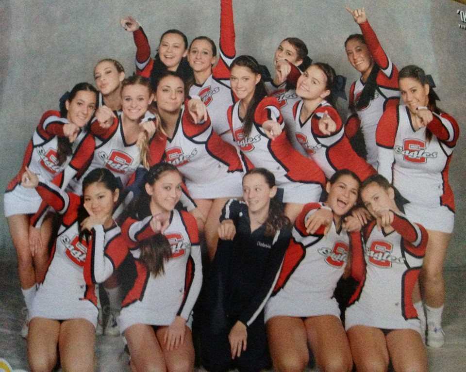 Members of the Eastchester cheerleading team celebrated at Disney World on Monday.