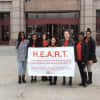 Students in Brien McMahon's HEART group traveled to Hartford.