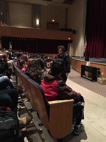 Holocaust survivor Judith Altmann visited Irvington Middle School eighth-grade students and shared her personal story.