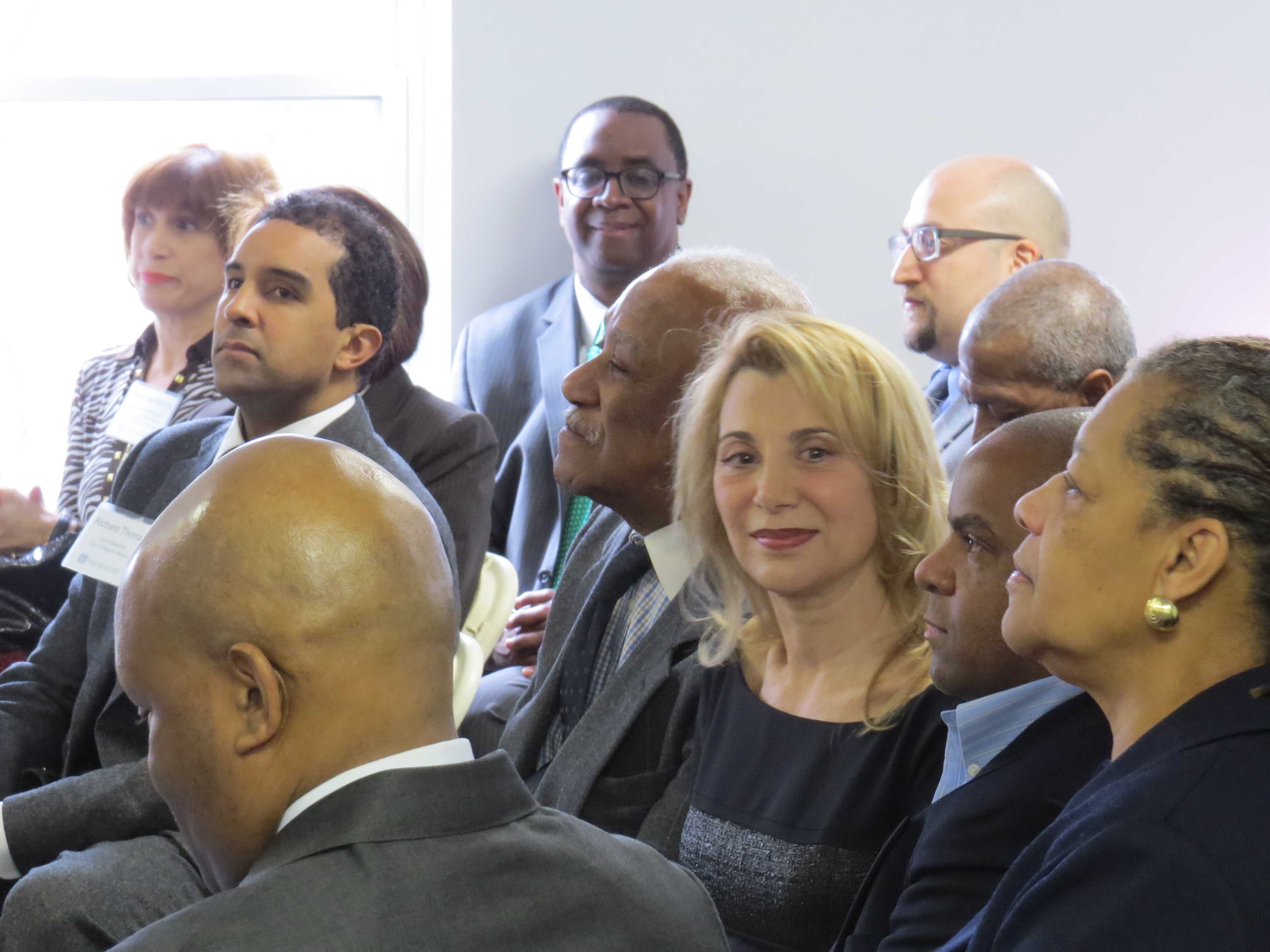 Mount Vernon Mayor Ernest Davis with Rella Fogliano, the president of MacQuestern Development.