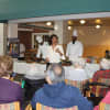 Cooking Channel personality Bal Arneson speaks at Main Street at The Village in New Canaan.