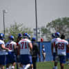Sean Donnelly (71) practices a play during the Giants' rookie training camp.