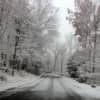 Park View Road in Pound Ridge turned into a winter wonderland Wednesday afternoon.