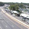 Traffic is jammed on southbound I-95 at Arch Street in Greenwich on Friday. 