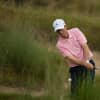 <p>PGA Club Professional, Brian Gaffney hits out of a bunker on the eighteenth hole during Round Two at the 97th PGA Championship at Whistling Straits on Aug. 14 in Sheboygan, Wis.</p>