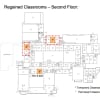<p>The area of repurposed classrooms on the second floor at Rye High School.</p>