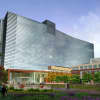 A rendering of the front entrance of the new Stamford Hospital, expected to open in 2016. 