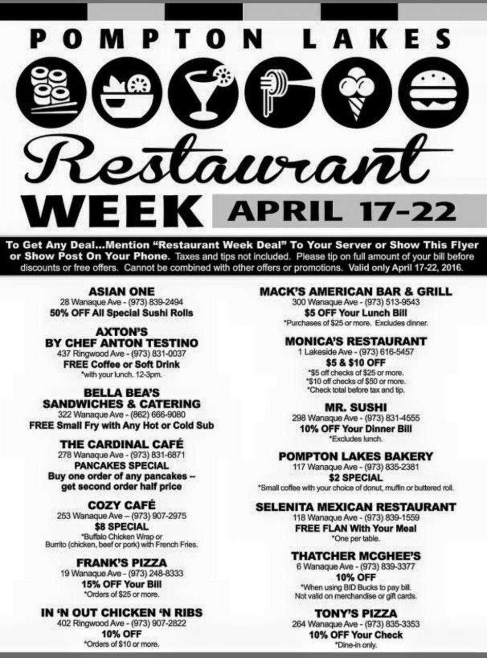 Show this flyer to get the listed deals.