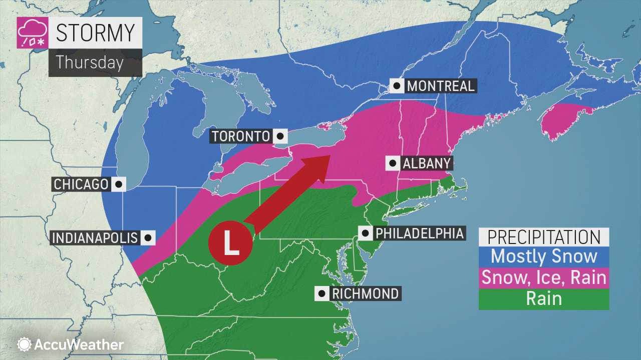 A look at the weather pattern on Thursday, Feb. 6.