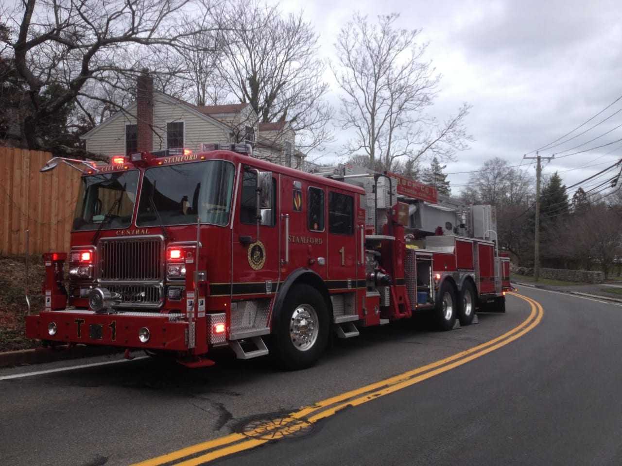 The Stamford Fire Department sent an engine and firefighters to assist at the blaze.