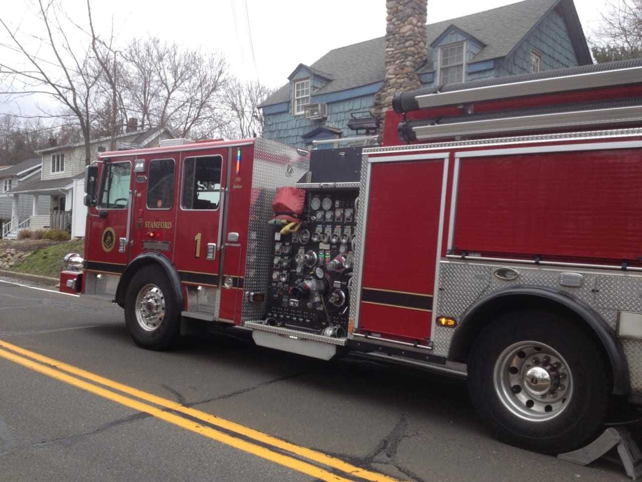 The Stamford Fire Department sent an engine and firefighters to assist at the blaze.