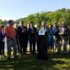 Local officials announced the $250,000 grant for Beechmont Lake in New Rochelle this week.