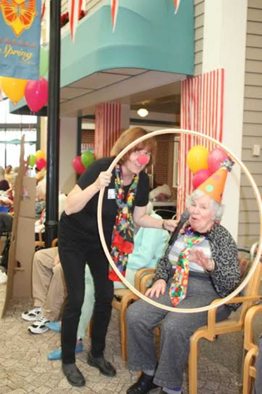 Guests and employees at Waveny LifeCare Network's Adult Day Program enjoyed the circus atmosphere.