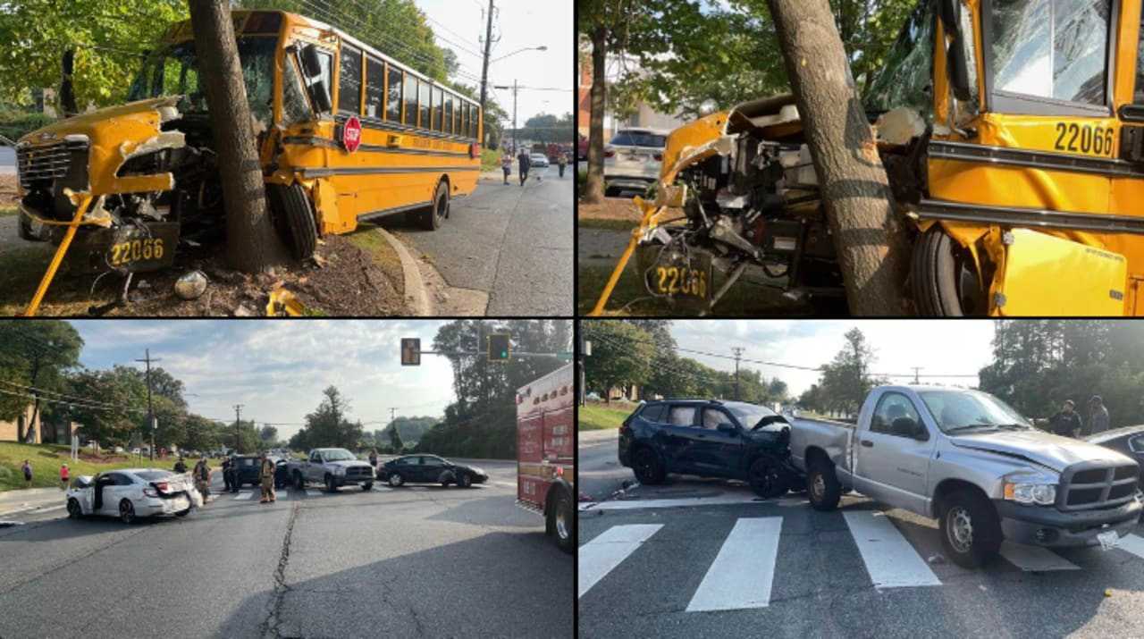 School Bus Crash Leaves Three With Injuries In Montgomery County