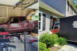 Truck, Trailer Drive Into House In Westchester