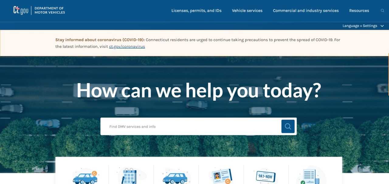 The new Connecticut DMV website makes it more accessible to users.