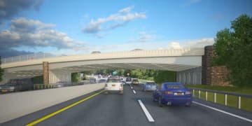 An artist's rendering of the completed 3rd Street Bridge connecting Mount Vernon and Pelham.
