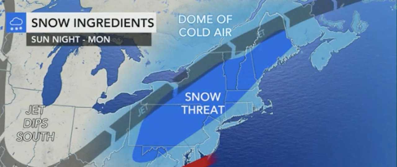 The most likely time frame for the accumulating snowfall is between 8 a.m. and 11 a.m. on Monday, March 23.