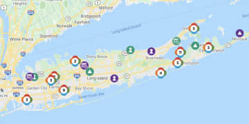The PSEG Long Island outage map on Friday, Nov. 12.