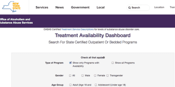 New York state has upgraded its OASAS Treatment Availability Dashboard to provide 24-hour, real-time access to the state's substance abuse and addiction treatment centers and other services.