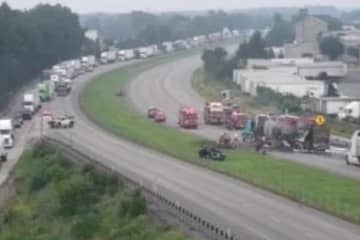 Some Lanes Reopen Following Explosive Tractor-Trailer Rollover On I-81: PennDOT