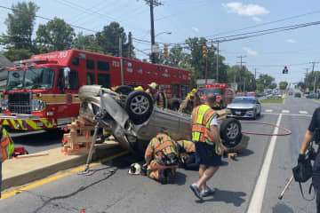 One Person Hospitalized In Montgomery County Crash; Lanes Blocked, Police Say