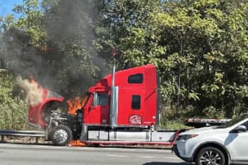 Tractor-Trailer Fire Closes Portion Of Rt. 80 In Parsippany
