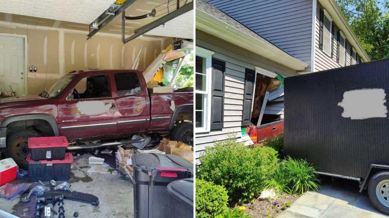 Truck, Trailer Drive Into House In Westchester