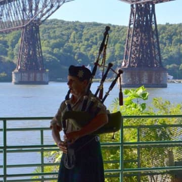 A bagpiper plays during the annual Remembrance for Murder Victims ceremony held recently in Dutchess County.
