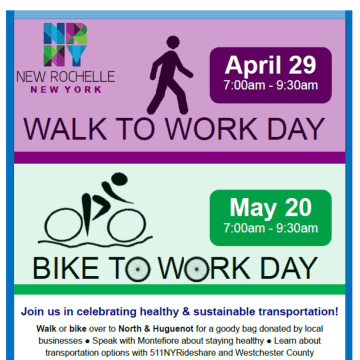 A flier for "Walk To Work Day" and "Bike To Work Day."