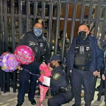Police in Newark celebrated the third birthday of a girl who was shot in January and are remaining vigilant in their search for the person responsible.