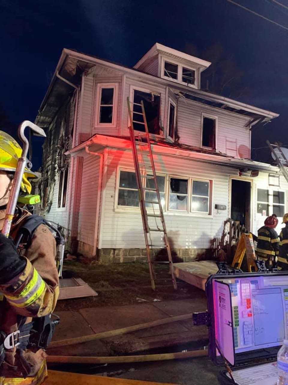 The children were trapped on the second floor of the West Washington Street blaze in Paulsboro, which broke out around 4:30 a.m., officials said.