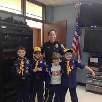 Newtown police recently provided Cub Scout Pack 570 with a tour of its facility.