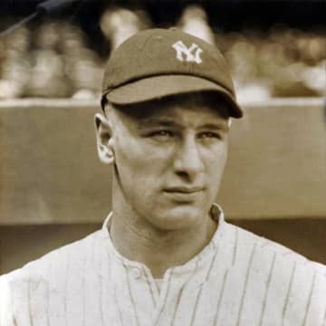 Lou Gehrig during his rookie year with the New York Yankees.