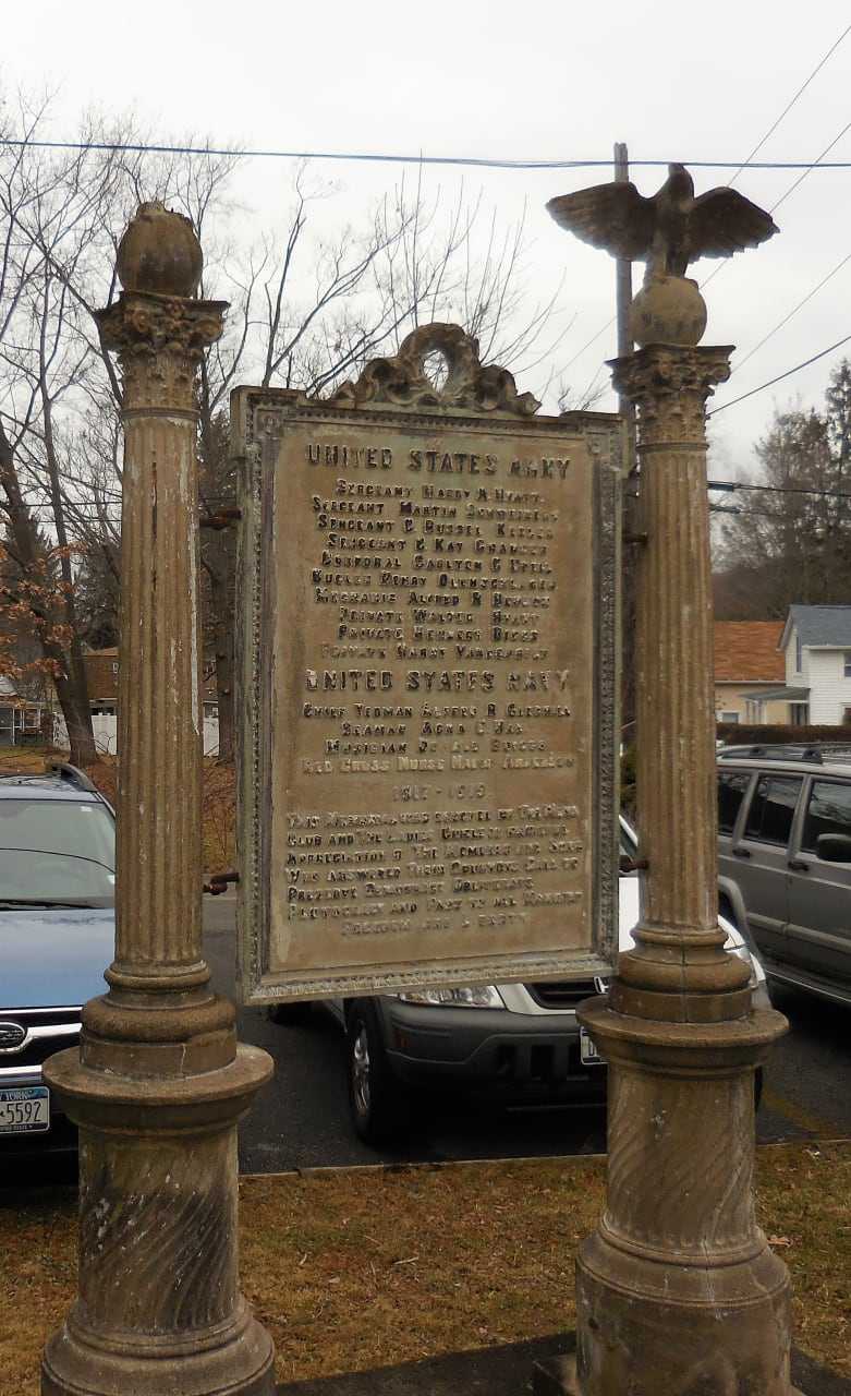 The World War I monument at the Campwoods property on Narragansett Avenue in Ossining is in need of restoration.