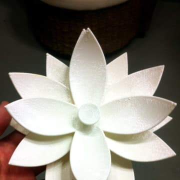 Flower model made with a 3D printer. A "making" class for high school students will focus on 3D printing, among topics on June 10 at the Red Hook Library.