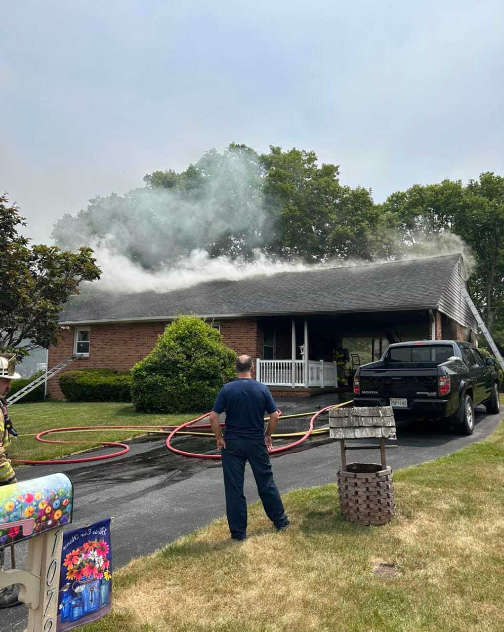The fire was reported in Washington County.