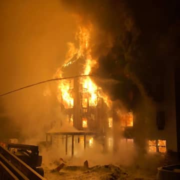 An intense fire destroyed a senior center under construction.