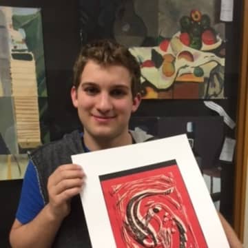 Student Gary Kraft is creator of this year's Arts Festival image/logo.